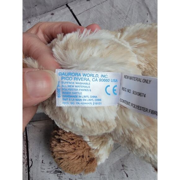 Aurora Baby Ebba Loppy Giraffe Rattle Plush Stuffed Animal Toy 8in Child Jungle - Picture 7 of 8